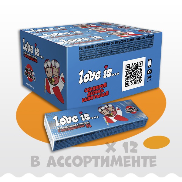 Love is… Stick Жевательная конфета в шоу-боксе